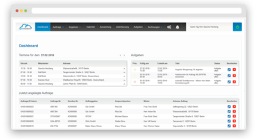 Das openHandwer-Frontend: Alles auf einen Blick